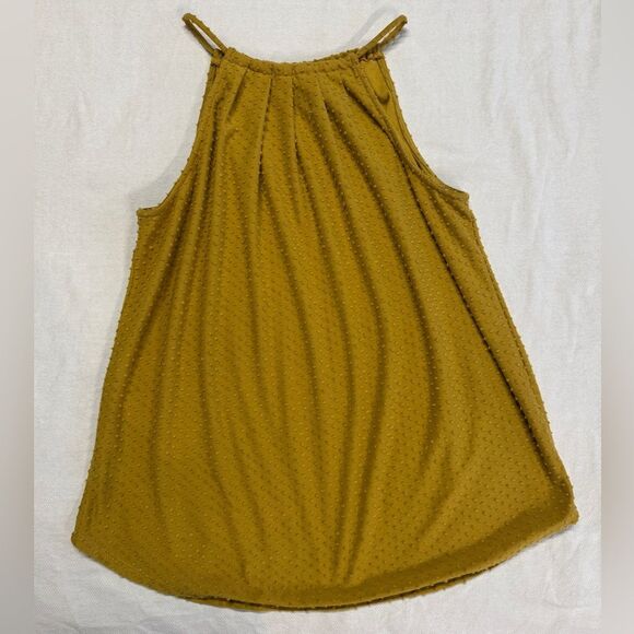 Free with $15 purchase! Green Envelope‎ Medium Tank Top Mustard Yellow Swiss Dot - Picture 1 of 5